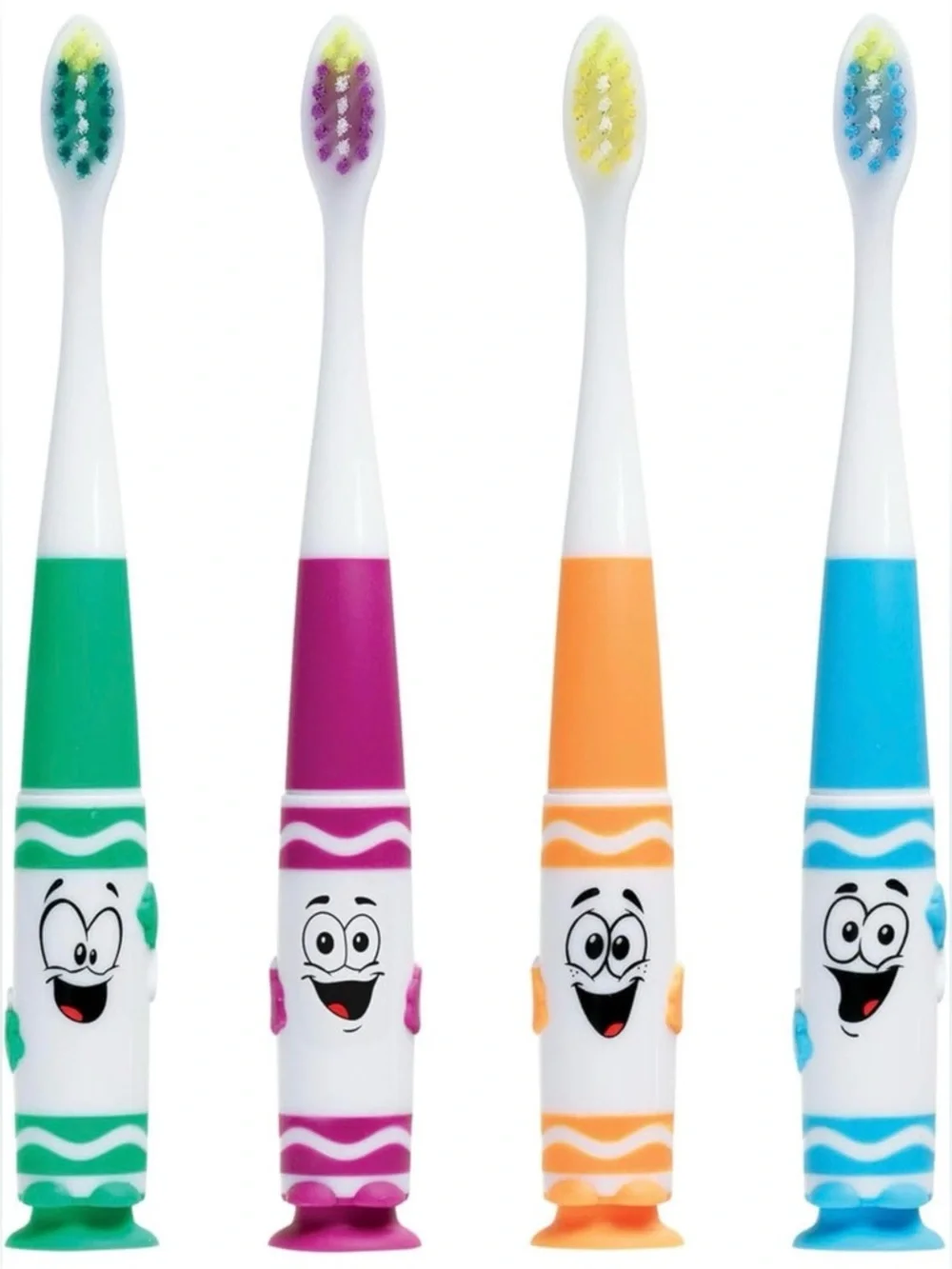 Crayola Kids Toothbrush with Suction Cup - Set of 4